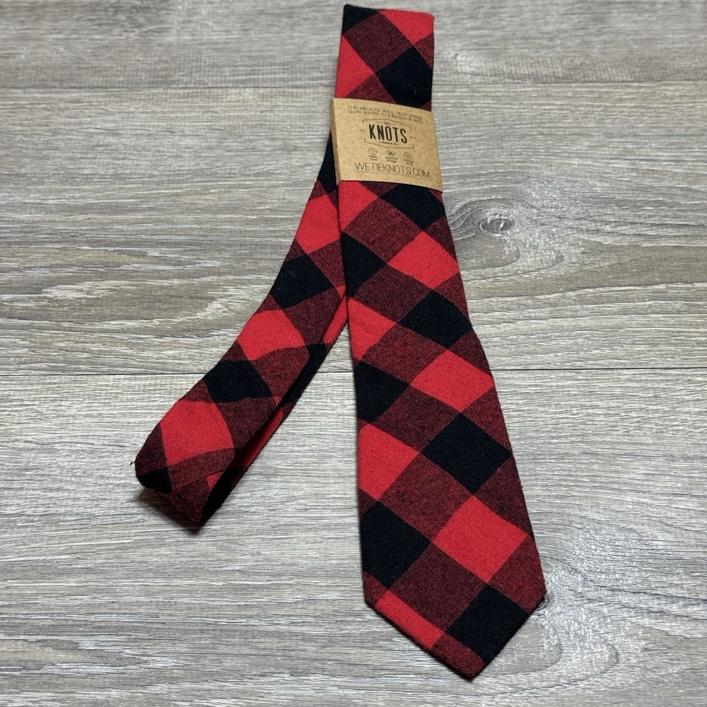 KNOTS Handmade Luxury 100% Cotton Neck Tie Water For Waslala 58"L 2.75"W